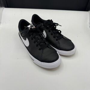 Nike Black Boys Court Legacy Black Casual Shoes Sneakers